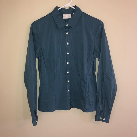 Worthington stretch size 6 long sleeve collared button down shirt - Picture 1 of 8